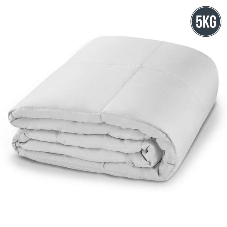 Laura Hill Weighted Blanket Heavy Kids Quilt Doona 5Kg - White