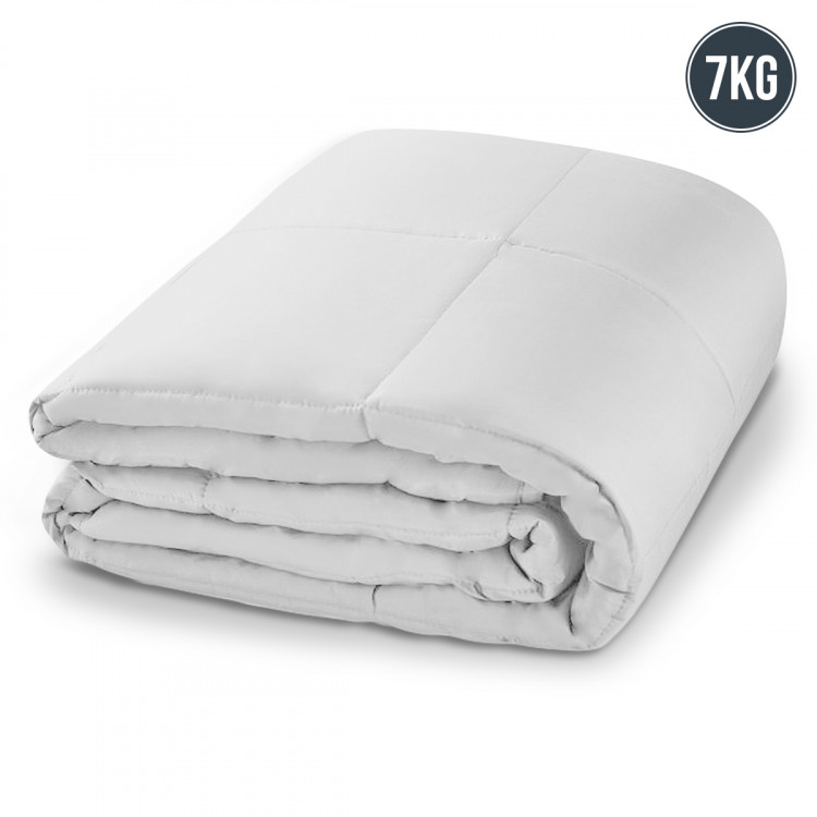 Laura Hill Weighted Blanket Heavy Kids Quilt Doona 7Kg - White image 4