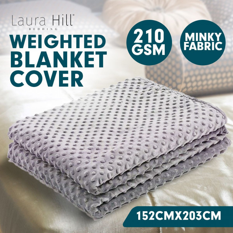 Weighted Blanket Quilt Doona Cover 152 x 203cm Grey image 3