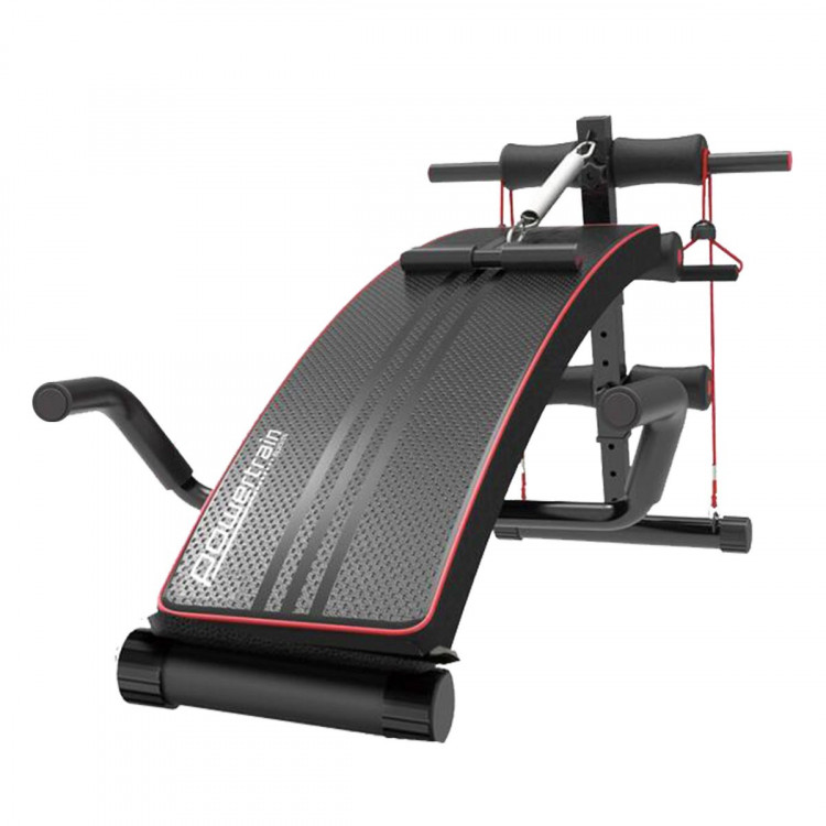 PowerTrain Inclined Sit up bench with Resistance bands - 103 image 2