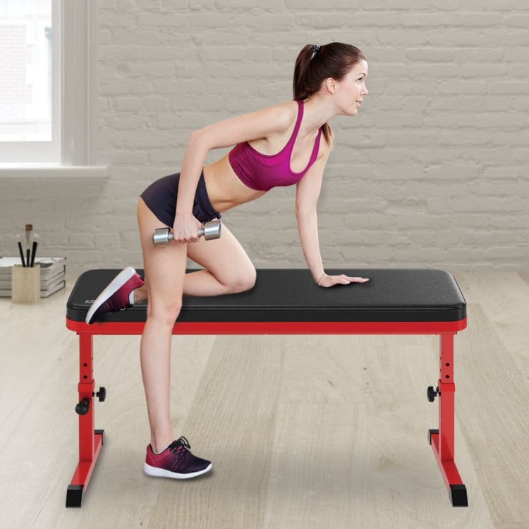 Powertrain Height-Adjustable Exercise Home Gym Flat Weight Bench image 10