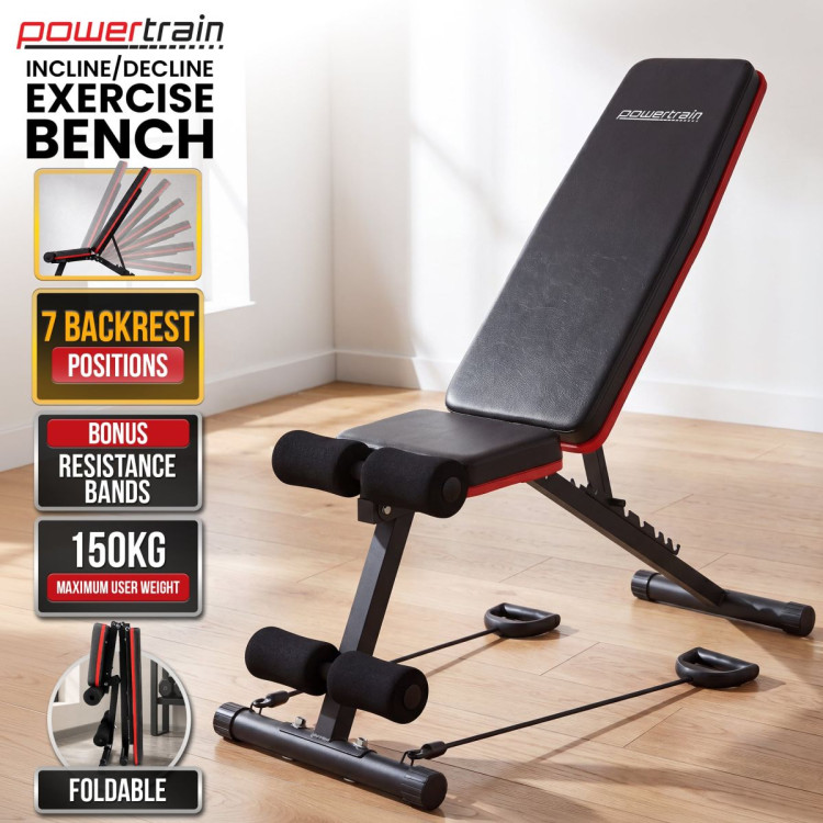 Powertrain Adjustable Weight Bench w/ Incline Decline and 7 Backrest Positions image 16
