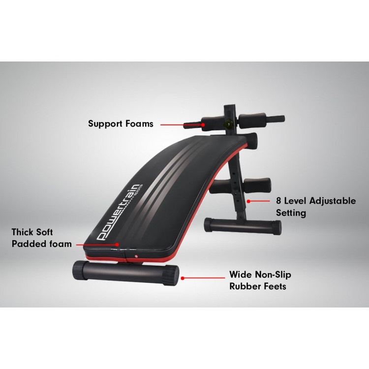 Powertrain Inclined Sit up bench with Resistance bands image 3