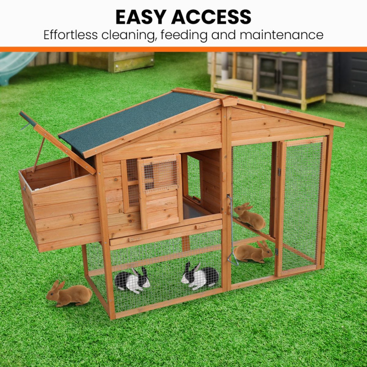 Furtastic Large Chicken Coop & Rabbit Hutch With Ramp image 8