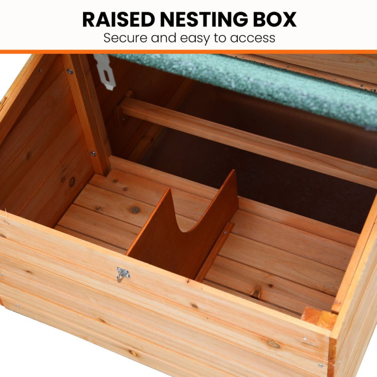 Furtastic Large Wooden Chicken Coop Rabbit Hutch Nesting Box Fir Wood image 9