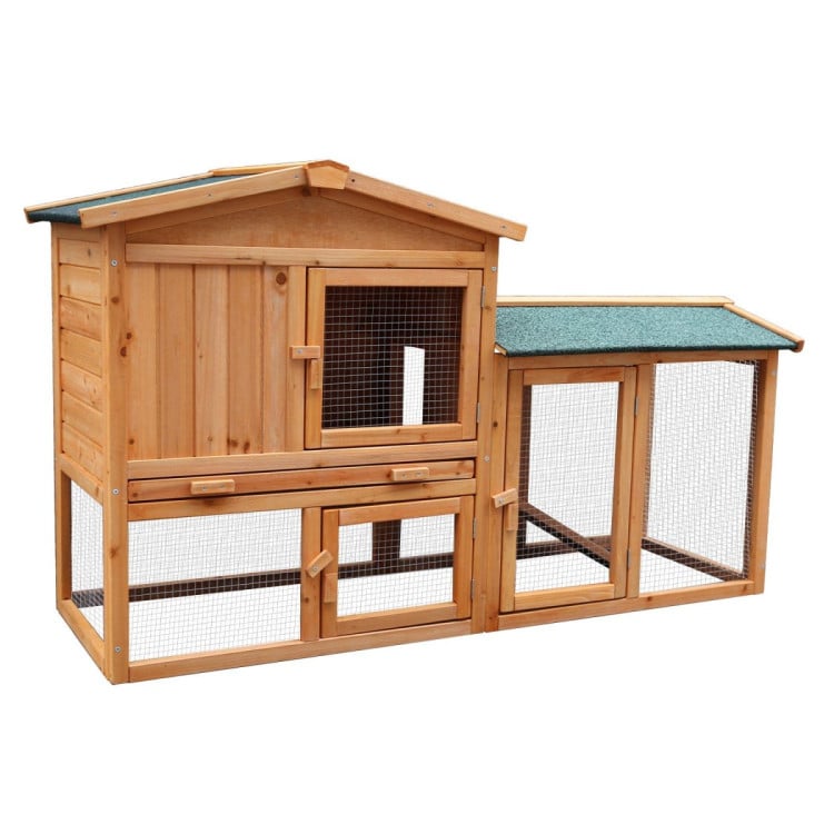 Furtastic Large Wooden Chicken Coop & Rabbit Hutch With Ramp image 5