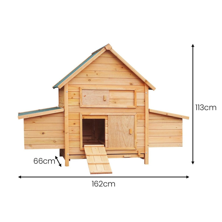 Furtastic Wooden Chicken Coop & Rabbit Hutch With Ramp Nesting Boxes image 4