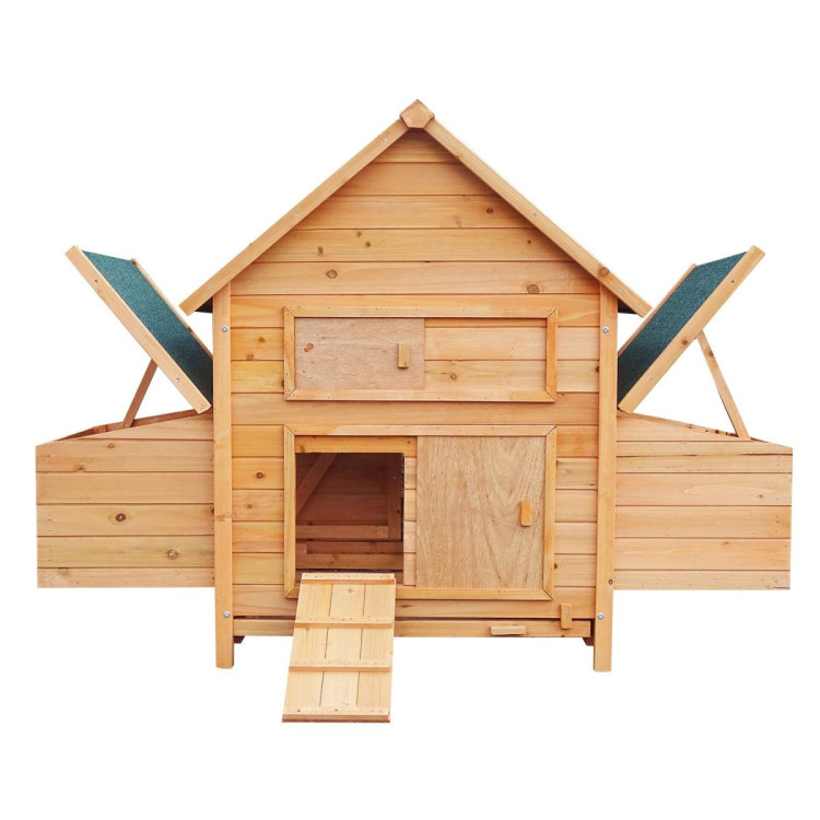 Furtastic Wooden Chicken Coop & Rabbit Hutch With Ramp Nesting Boxes image 5