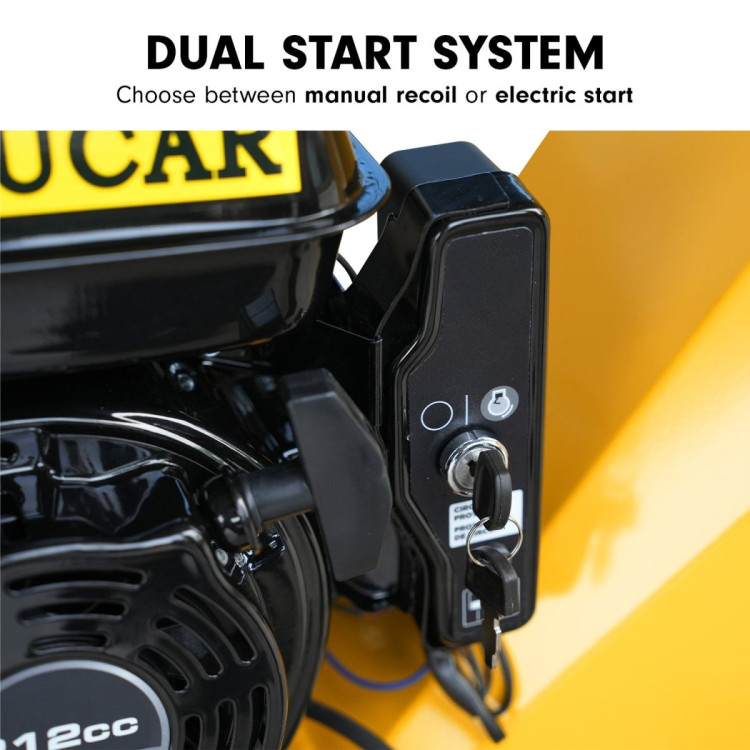 Ducar 70P 3600 RPM Wood Chipper with E-Start Shredder Mulcher Grinder Yellow Black image 6