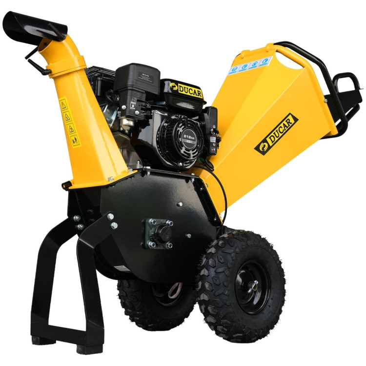 Ducar 70P 3600 RPM Wood Chipper with E-Start Shredder Mulcher Grinder Yellow Black image 6
