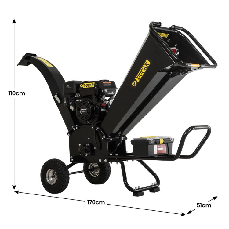 Ducar K70 7HP Wood Chipper Shredder Mulcher Grinder in Black image 5