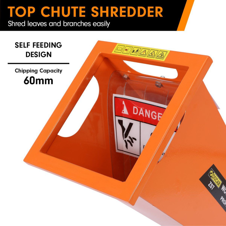 Ducar 7HP Wood Chipper Shredder Mulcher Grinder Petrol Orange image 6