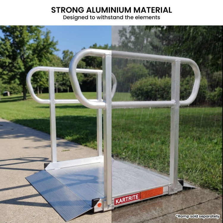 Kartrite Aluminium Safety Handrails for Kartrite 3ft Wheelchair Ramp image 8