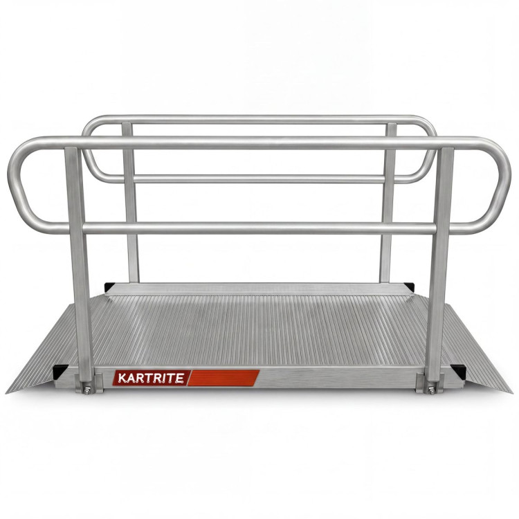 Kartrite 5ft Aluminium Wheelchair Ramp w/ Handrails 380kg Capacity 93.5cm Width image 4