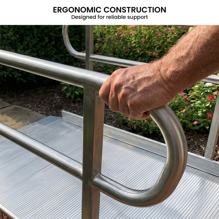 Kartrite 5ft Aluminium Wheelchair Ramp w/ Handrails 380kg Capacity 93.5cm Width image 8