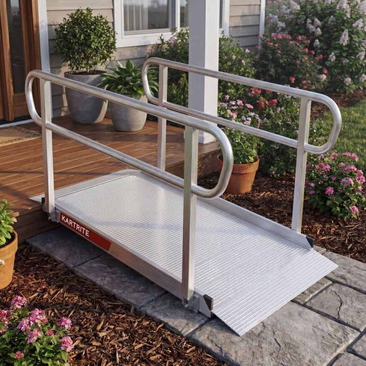 Kartrite 5ft Aluminium Wheelchair Ramp w/ Handrails 380kg Capacity 93.5cm Width image 12