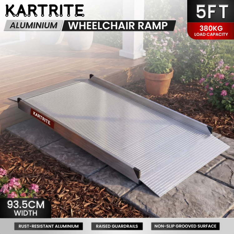 Kartrite 5ft Aluminium Wheelchair Ramp 380kg Capacity 93.5cm Width image 9