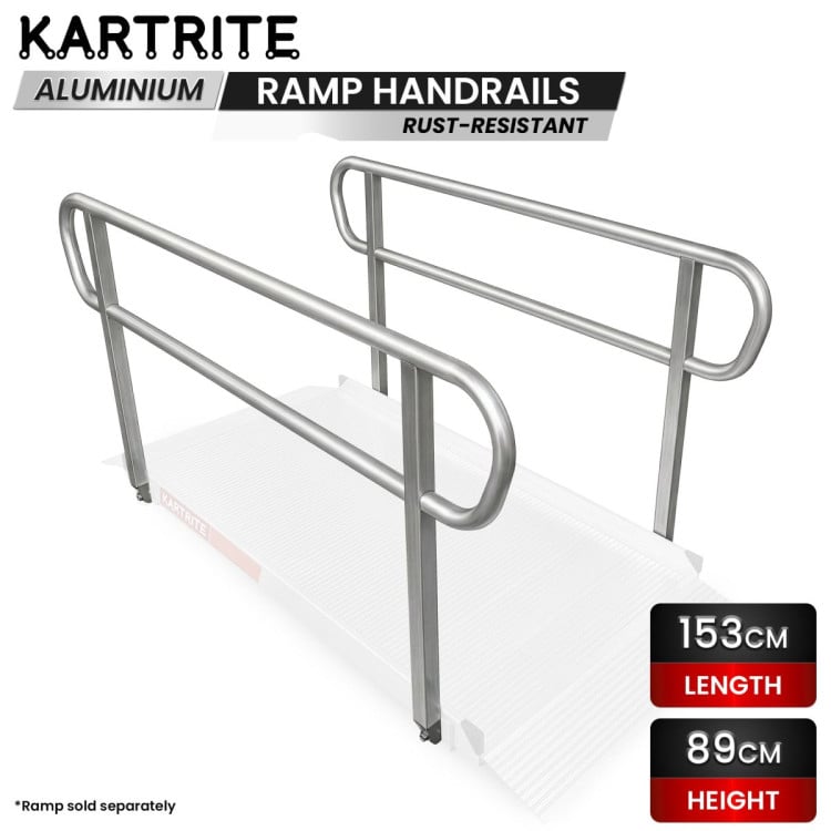Kartrite Aluminium Safety Handrails for Kartrite 5ft Wheelchair Ramp image 4
