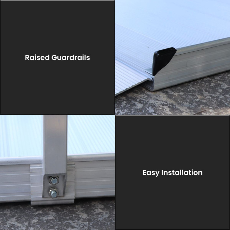 Kartrite 6ft Aluminium Wheelchair Ramp with Handrails 386kg Capacity 72cm Width image 11