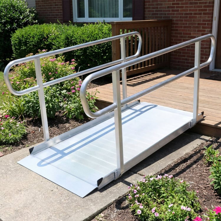 Kartrite 6ft Aluminium Wheelchair Ramp with Handrails 386kg Capacity 72cm Width image 12