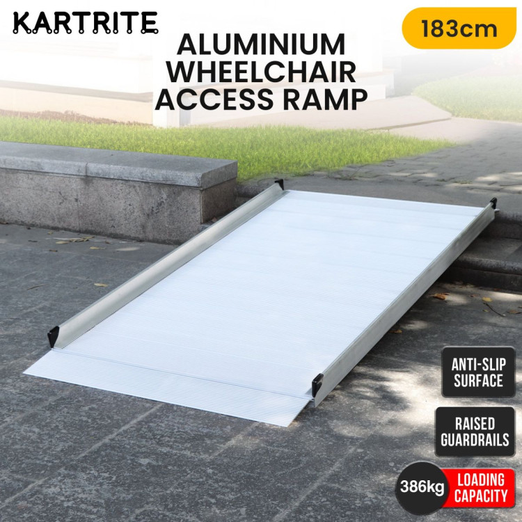 Kartrite 6ft Portable Aluminium Mobility Threshold Access Wheelchair Ramp image 5