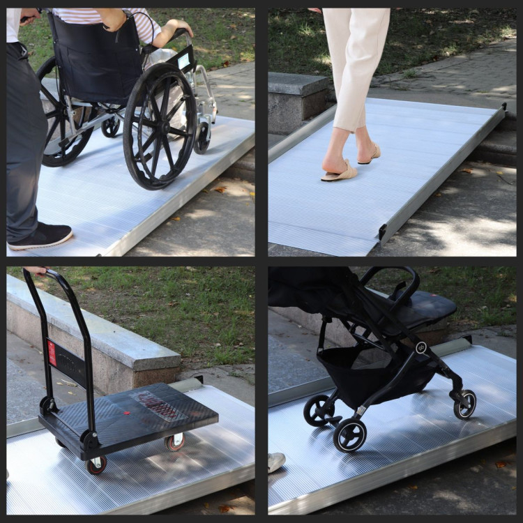 Kartrite 6ft Portable Aluminium Mobility Threshold Access Wheelchair Ramp image 12