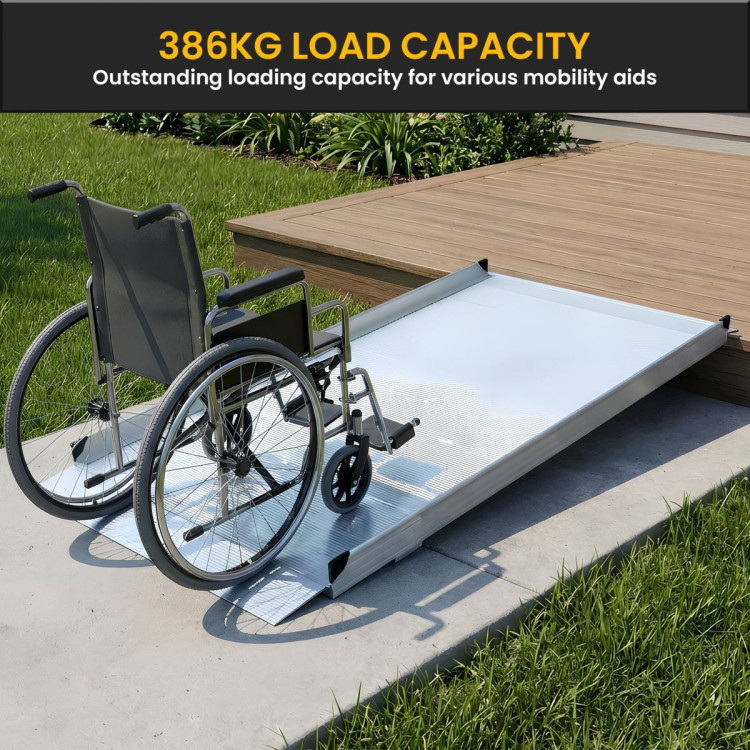 Kartrite 6ft Aluminium Wheelchair Ramp Non Slip Surface 386kg Capacity image 8