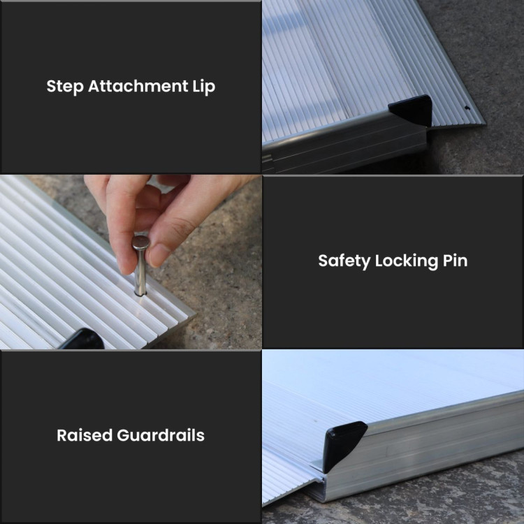 Kartrite 6ft Aluminium Wheelchair Ramp Non Slip Surface 386kg Capacity image 10