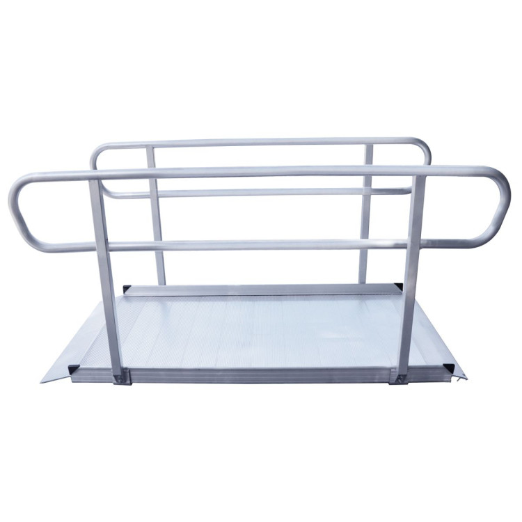 Kartrite 6ft Portable Aluminium Mobility Threshold Access Wheelchair Ramp w/ Handrails image 3