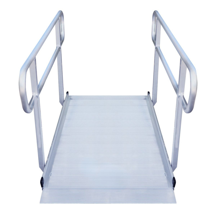 Kartrite 6ft Portable Aluminium Mobility Threshold Access Wheelchair Ramp w/ Handrails image 4