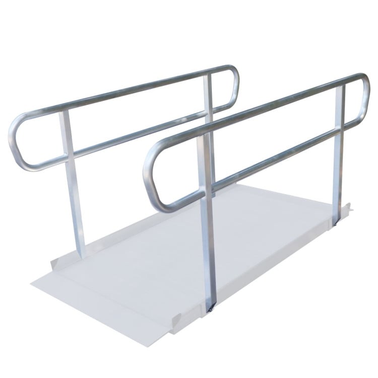 Kartrite Aluminium Safety Handrails for 6ft Wheelchair Ramp - Rust Free Outdoor Support Side Rails for Mobility image 3