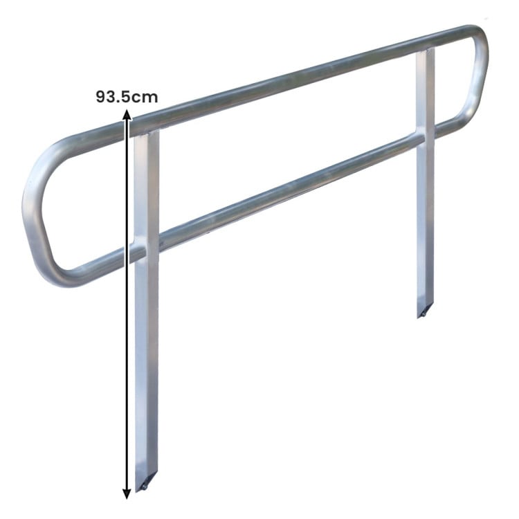 Kartrite Aluminium Safety Handrails for 6ft Wheelchair Ramp - Rust Free Outdoor Support Side Rails for Mobility image 4