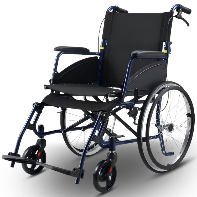 Orthonica 20In Self Propelled Foldable Steel Wheelchair Lightweight & Portable image 4
