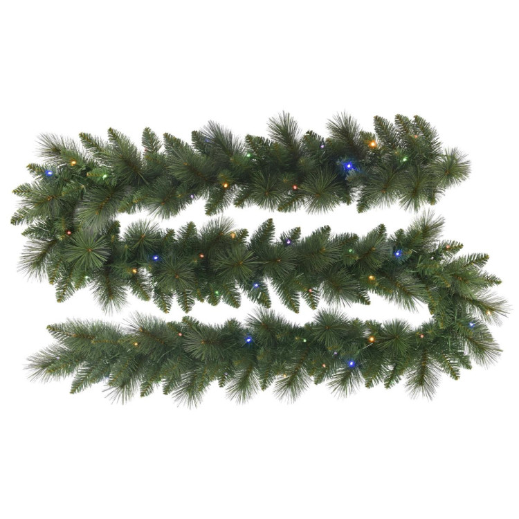 Christabelle 2.7m Christmas Garland with LED Lights - Dorset Pine Mantle Decoration Ornament