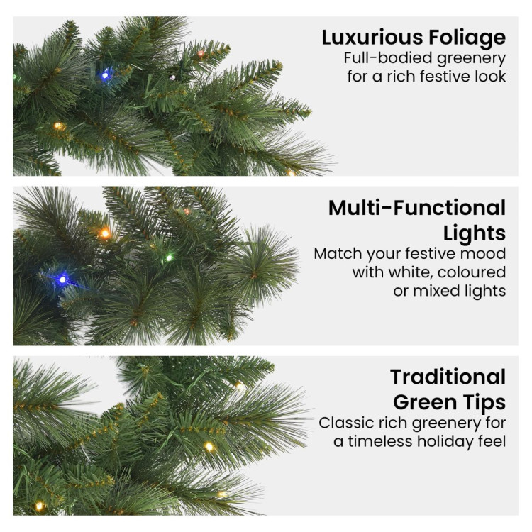 Christabelle 2.7m Christmas Garland with LED Lights - Dorset Pine Mantle Decoration Ornament image 5