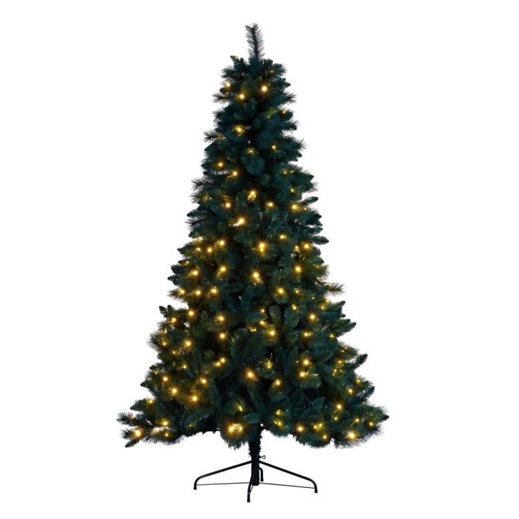 Christabelle 1.8m 6ft Pre-Lit Green Artificial Christmas Tree Dorset Pine 160 Multi-Function LEDs & Metal Stand image 3