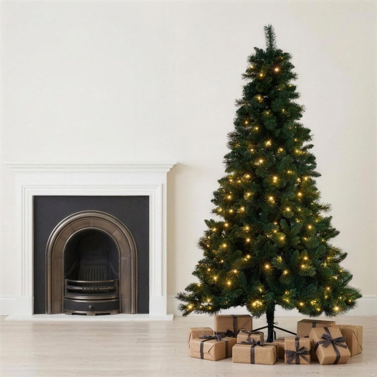 Christabelle 1.8m 6ft Pre-Lit Green Artificial Christmas Tree Dorset Pine 160 Multi-Function LEDs & Metal Stand image 5