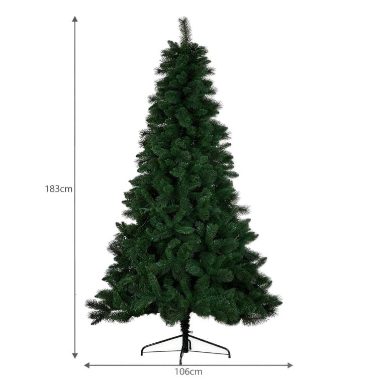 Christabelle 1.8m 6ft Pre-Lit Green Artificial Christmas Tree Dorset Pine 160 Multi-Function LEDs & Metal Stand image 7