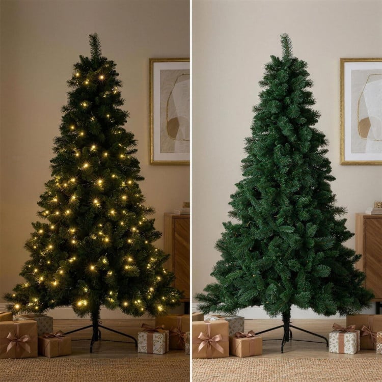Christabelle 1.8m 6ft Pre-Lit Green Artificial Christmas Tree Dorset Pine 160 Multi-Function LEDs & Metal Stand image 10