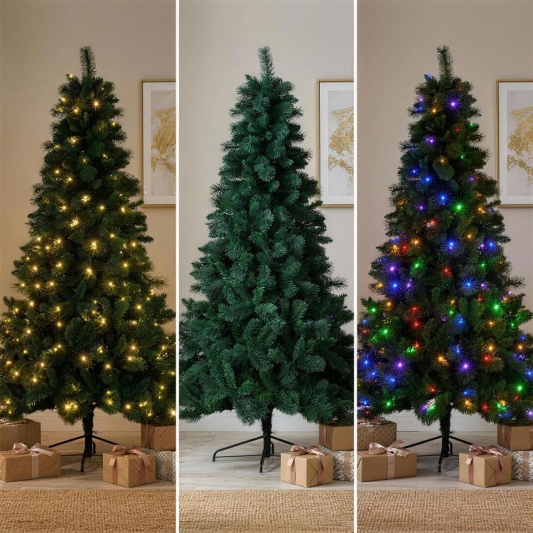 Christabelle 1.8m 6ft Pre-Lit Green Artificial Christmas Tree Dorset Pine 160 Multi-Function LEDs & Metal Stand image 11