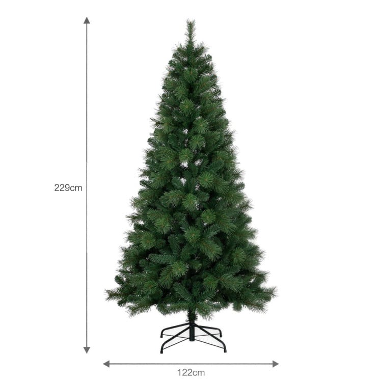 Christabelle 7.5ft 2.3m Dorset Pine Green Pre-Lit Artificial Christmas Tree, 220 Multi-Function LEDs & Metal Stand image 7