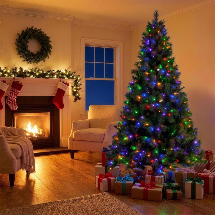 Christabelle 2.3m 7.5ft Grand Sierra Christmas Tree Pre Lit Multi Function LED Memory Wire Artificial Indoor Xmas Decor image 9