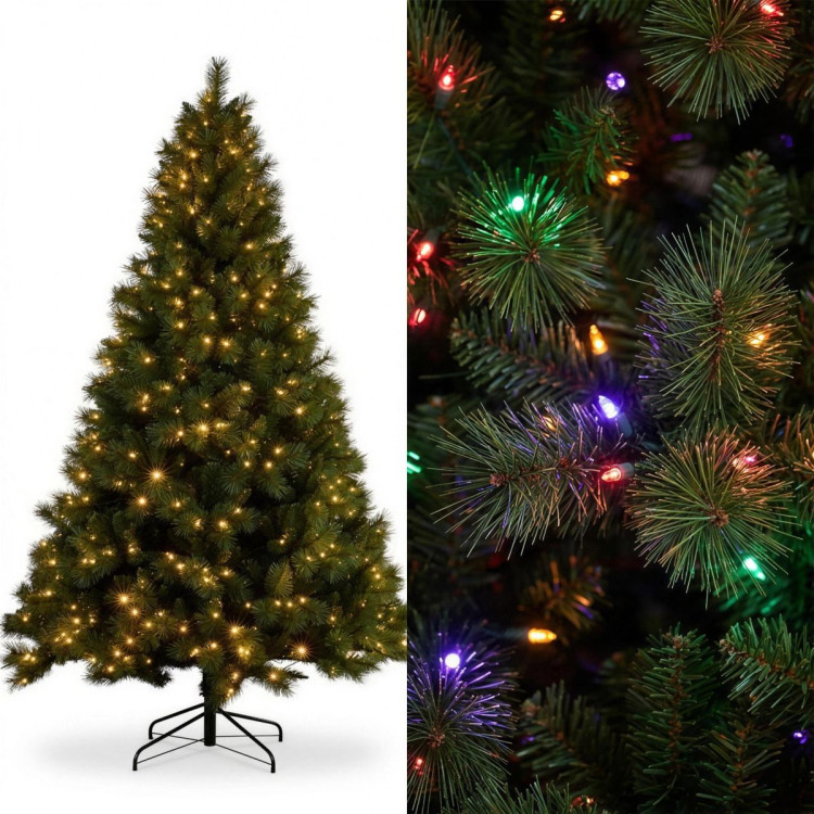 Christabelle 2.3m 7.5ft Grand Sierra Christmas Tree Pre Lit Multi Function LED Memory Wire Artificial Indoor Xmas Decor image 10