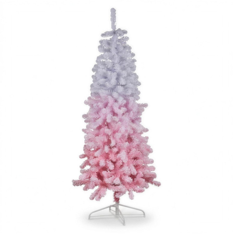Christabelle 1.8m 6ft Pink Ombre Christmas Tree Pre Lit Warm White LED Foliage Artificial Indoor Xmas Decor Home image 4