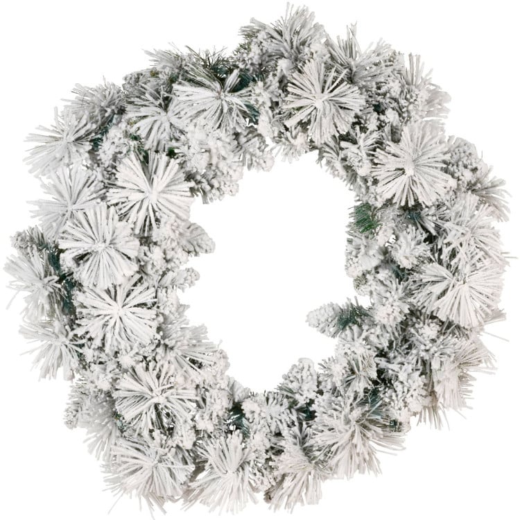 Christabelle 61cm Christmas Wreath Snowy Dorset Pine with Multi-Function LED Lights Tree Door Decoration Ornament image 6