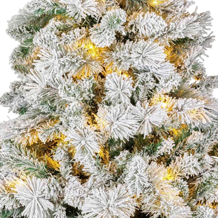 Christabelle 2.3m 7.5ft Snowy Dorset Pine Christmas Tree Pre Lit Multi Function LED Lightly Flocked Artificial Xmas Decor image 16