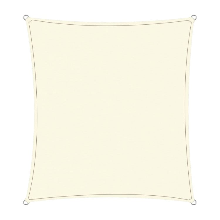 Wallaroo Waterproof 160GSM Outdoor Sun Shade Sail Canopy Cream 2 x 2.5m