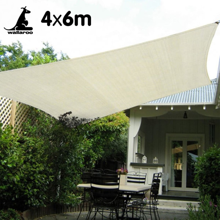 Wallaroo Waterproof Shade sail 4x6 160GSM image 2