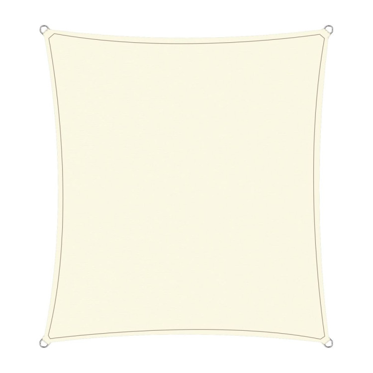 Wallaroo Waterproof 160GSM Outdoor Sun Shade Sail Canopy Cream 4 x 5m