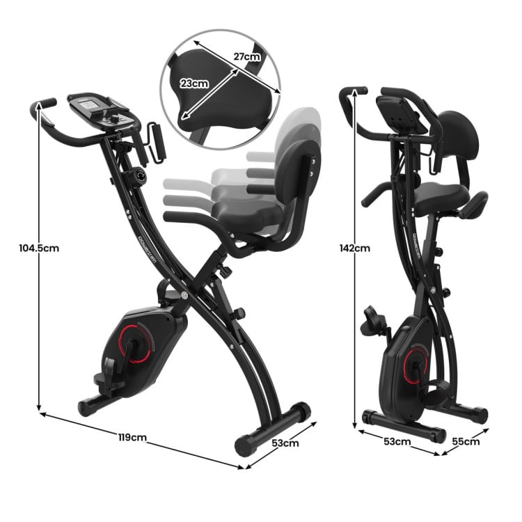 Powertrain 135E 4-in-1 Foldable X-Bike with LCD Display and Resistance Bands image 4